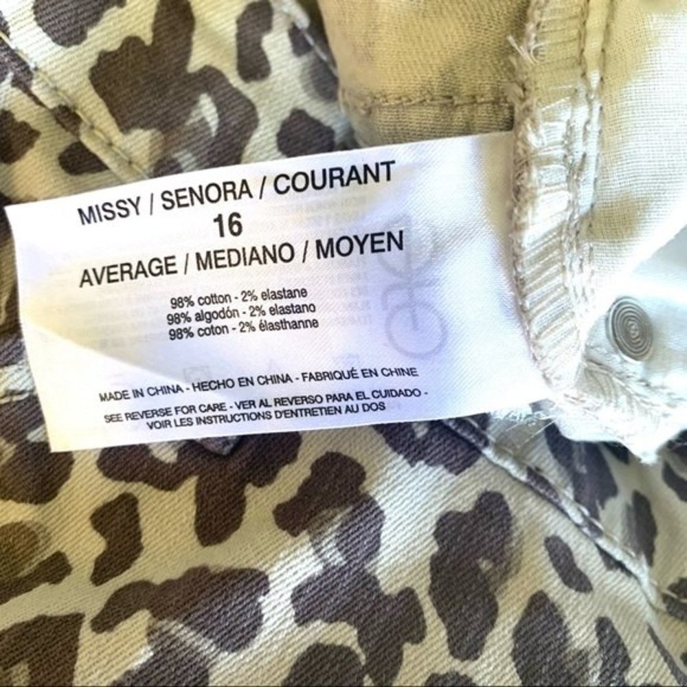 NINE WEST LEOPARD GRAMERCY SKINNY ANKLE JEANS Size 16 NWOT - Picture 9 of 10